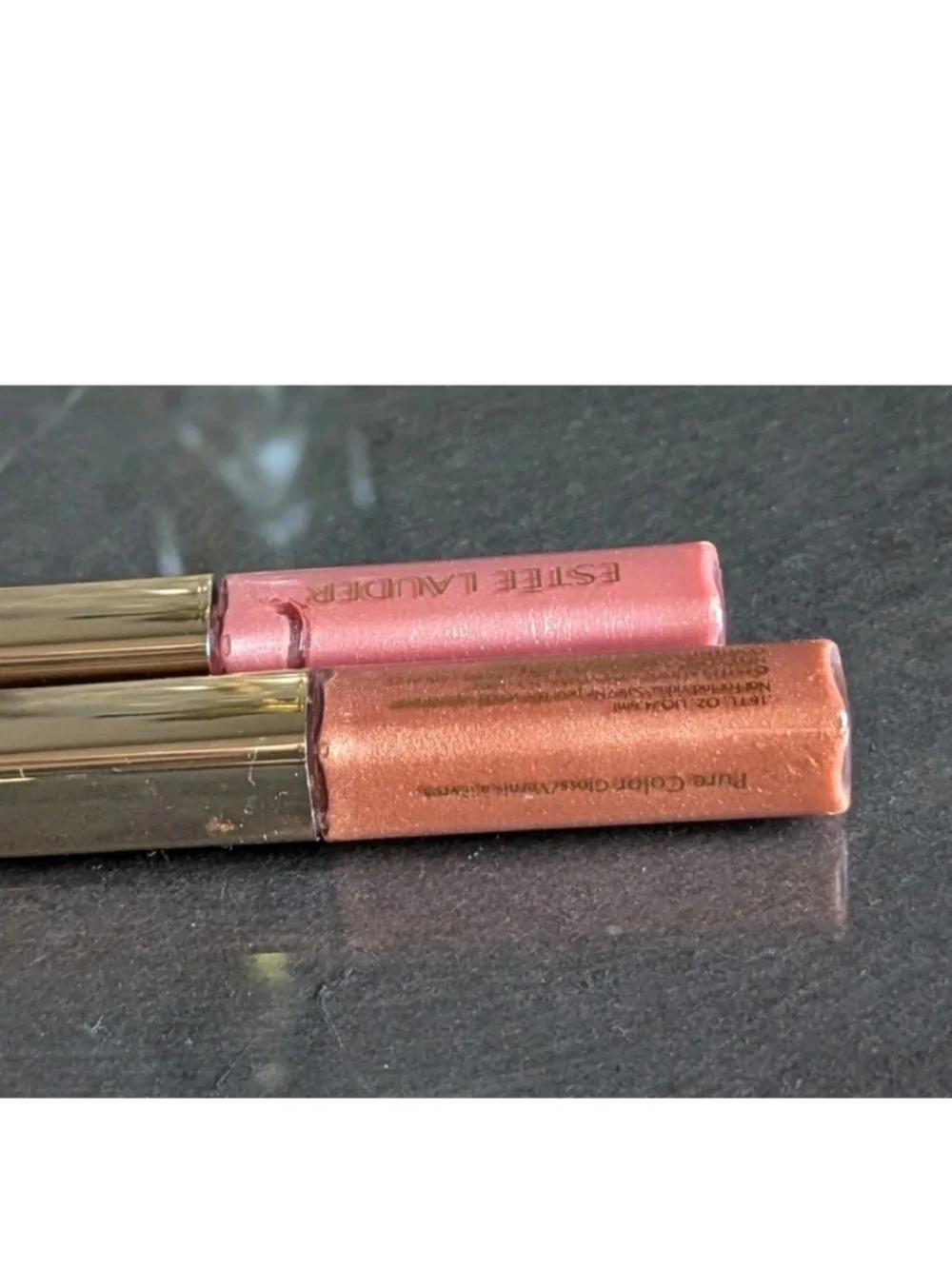 Estee Lauder Pink and Rose Gold Lip Gloss Duo